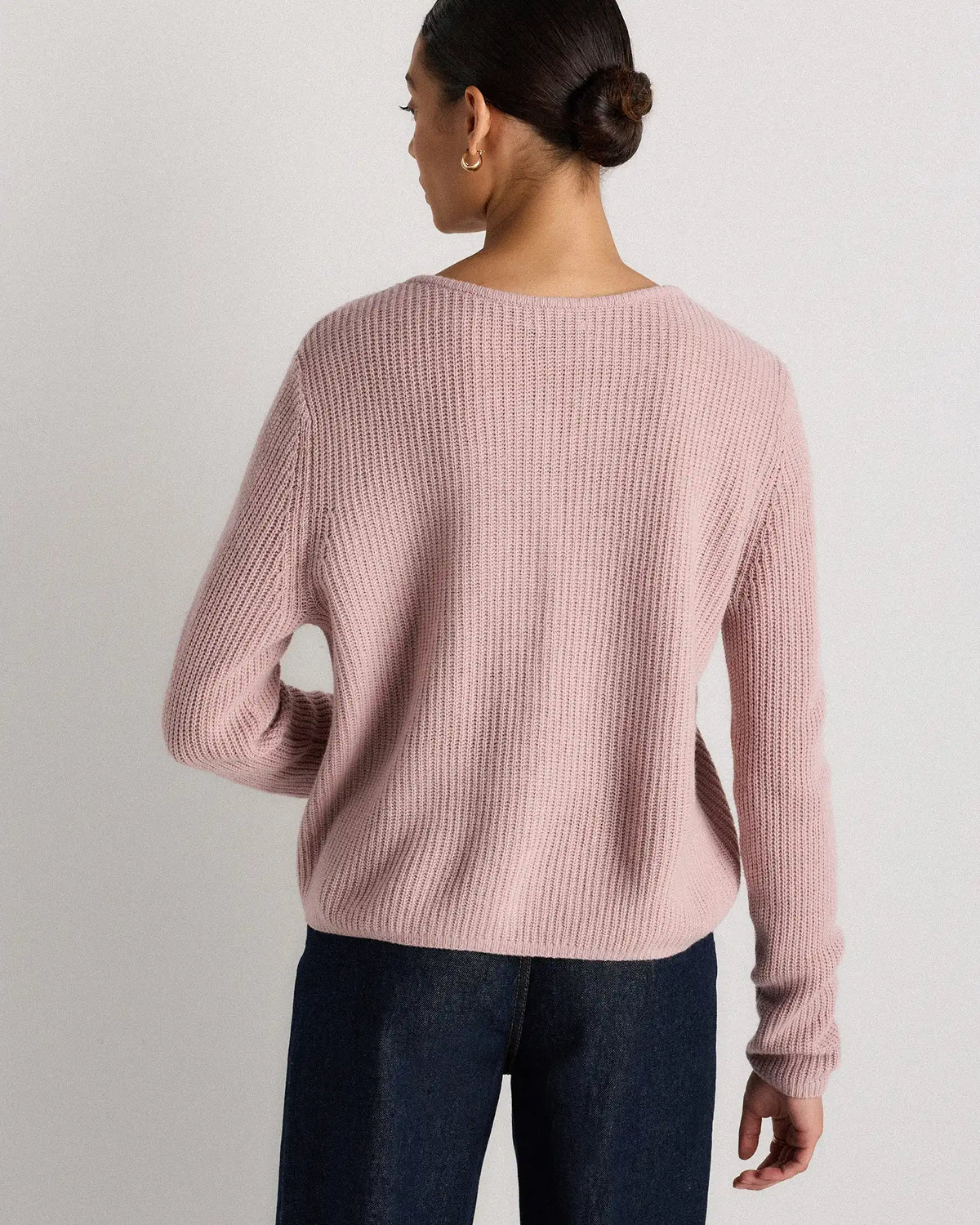 100% Yak Soft Rib Crew Cardigan