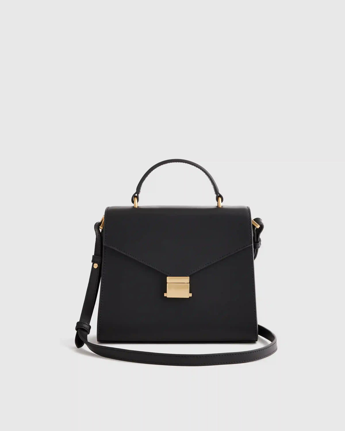 Italian Leather Top Handle Crossbody Satchel