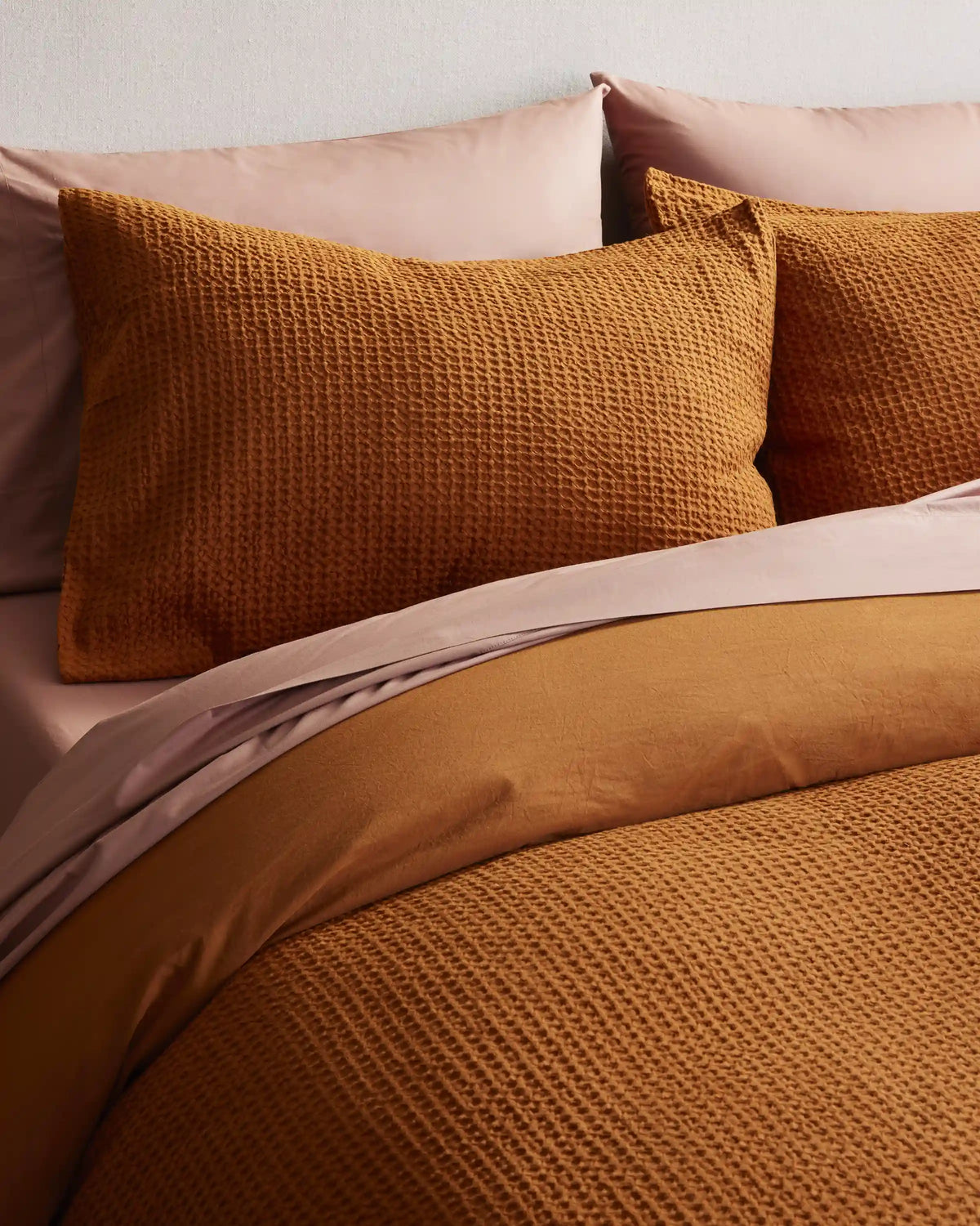 Organic Luxe Honeycomb Sham Set