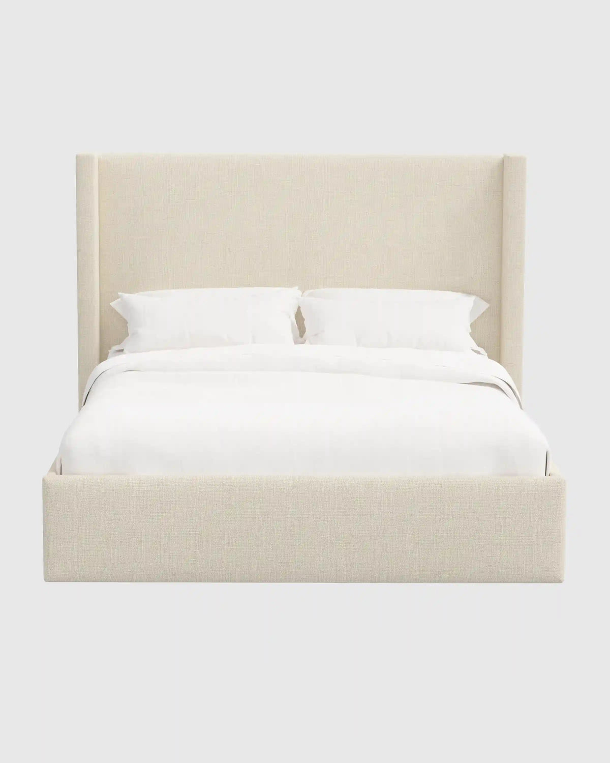 100% Linen Wingback Bed