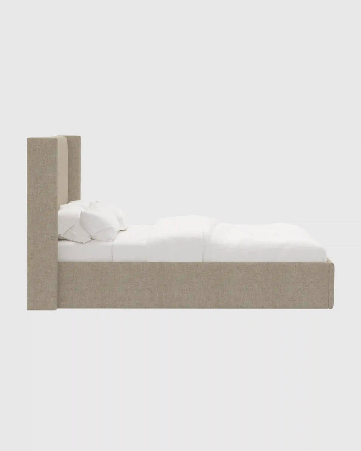 100% Linen Wingback Bed