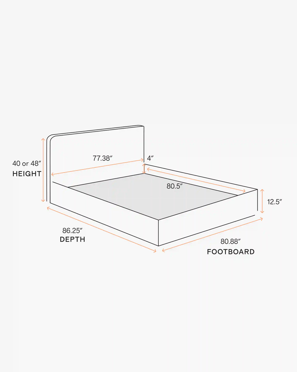 Plush Boucle Curved Bed
