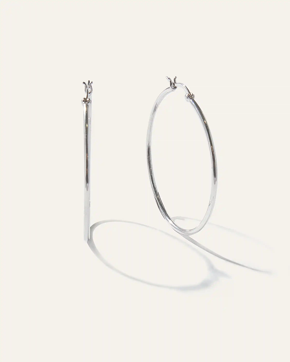 Silver Statement Hoops