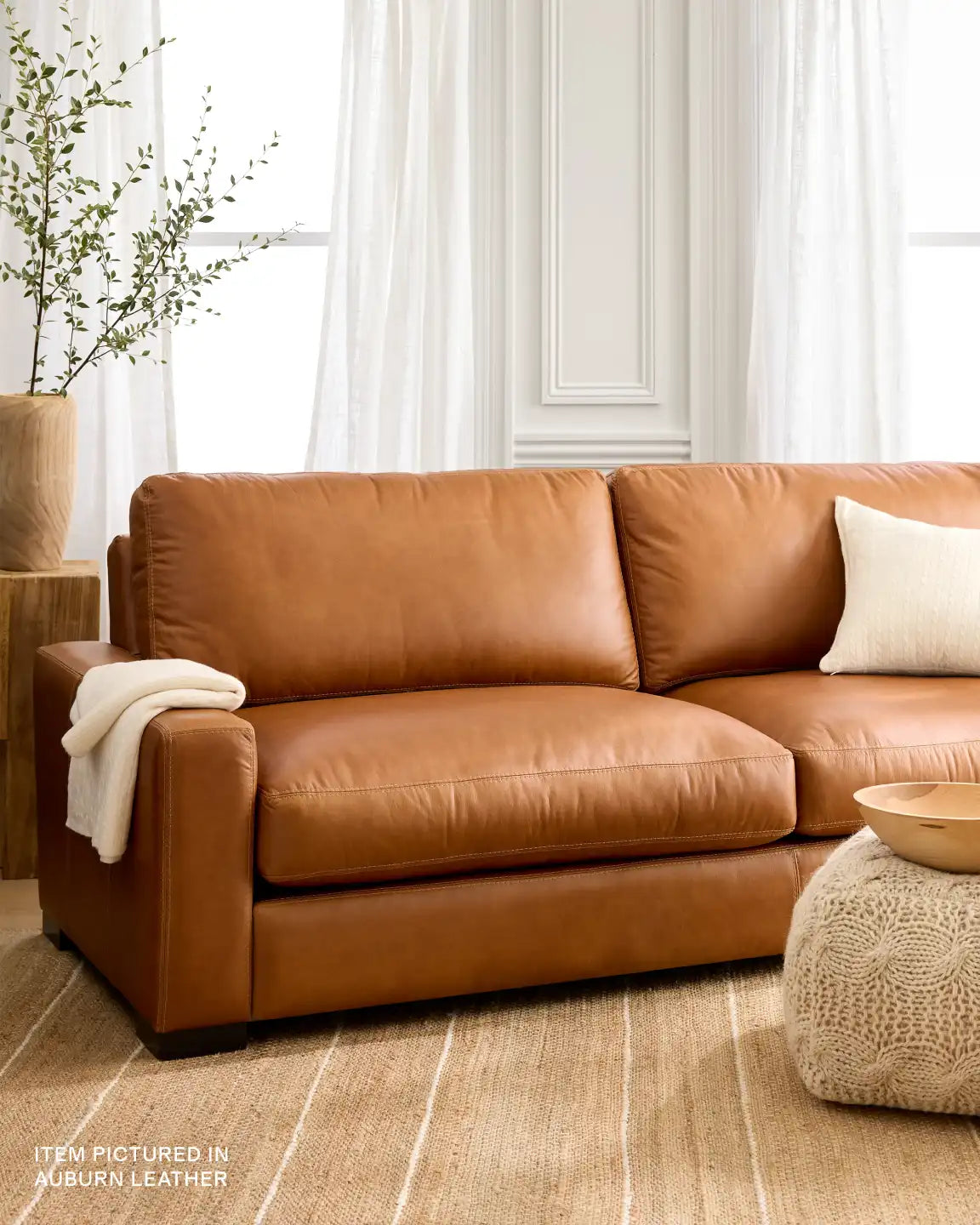 Stillman L Sectional in Leather
