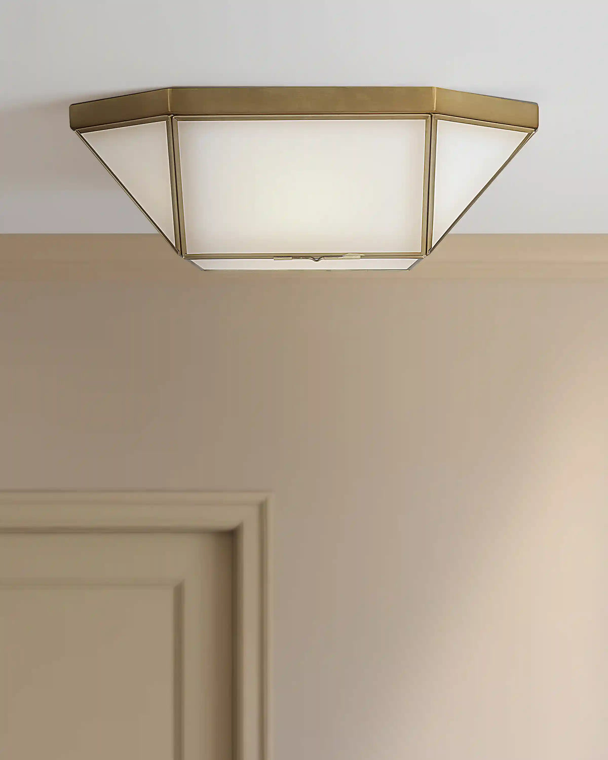 Geometric Steel Flush Mount