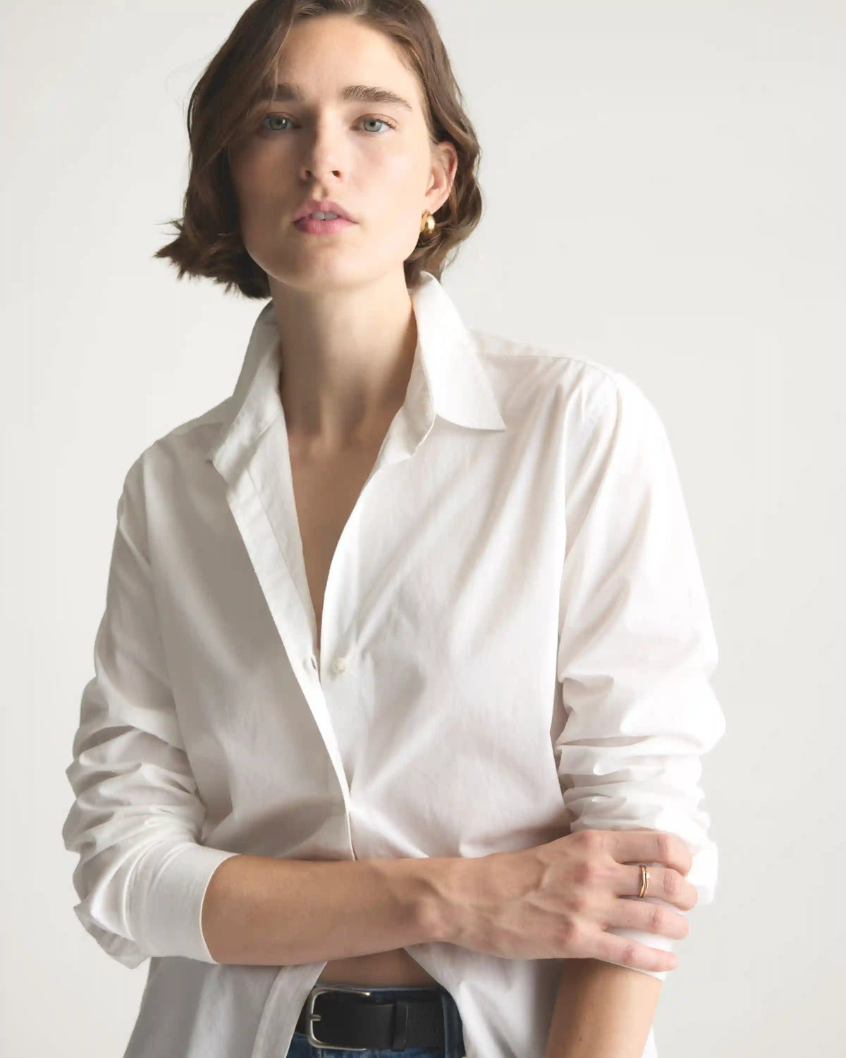 100% Organic Cotton Poplin Long Sleeve Shirt