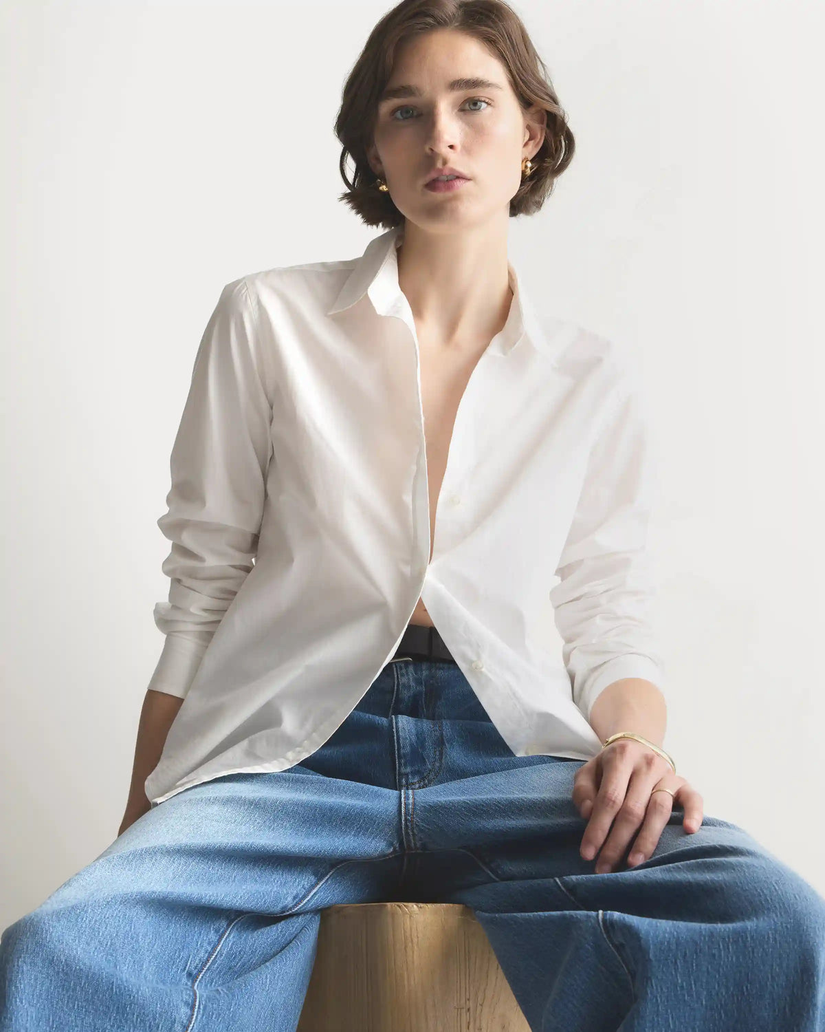 100% Organic Cotton Poplin Long Sleeve Shirt