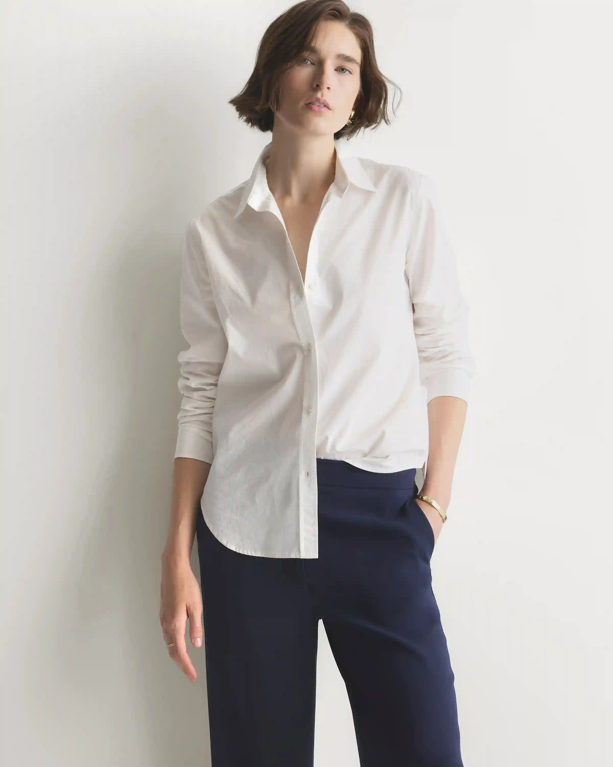 100% Organic Cotton Poplin Long Sleeve Shirt