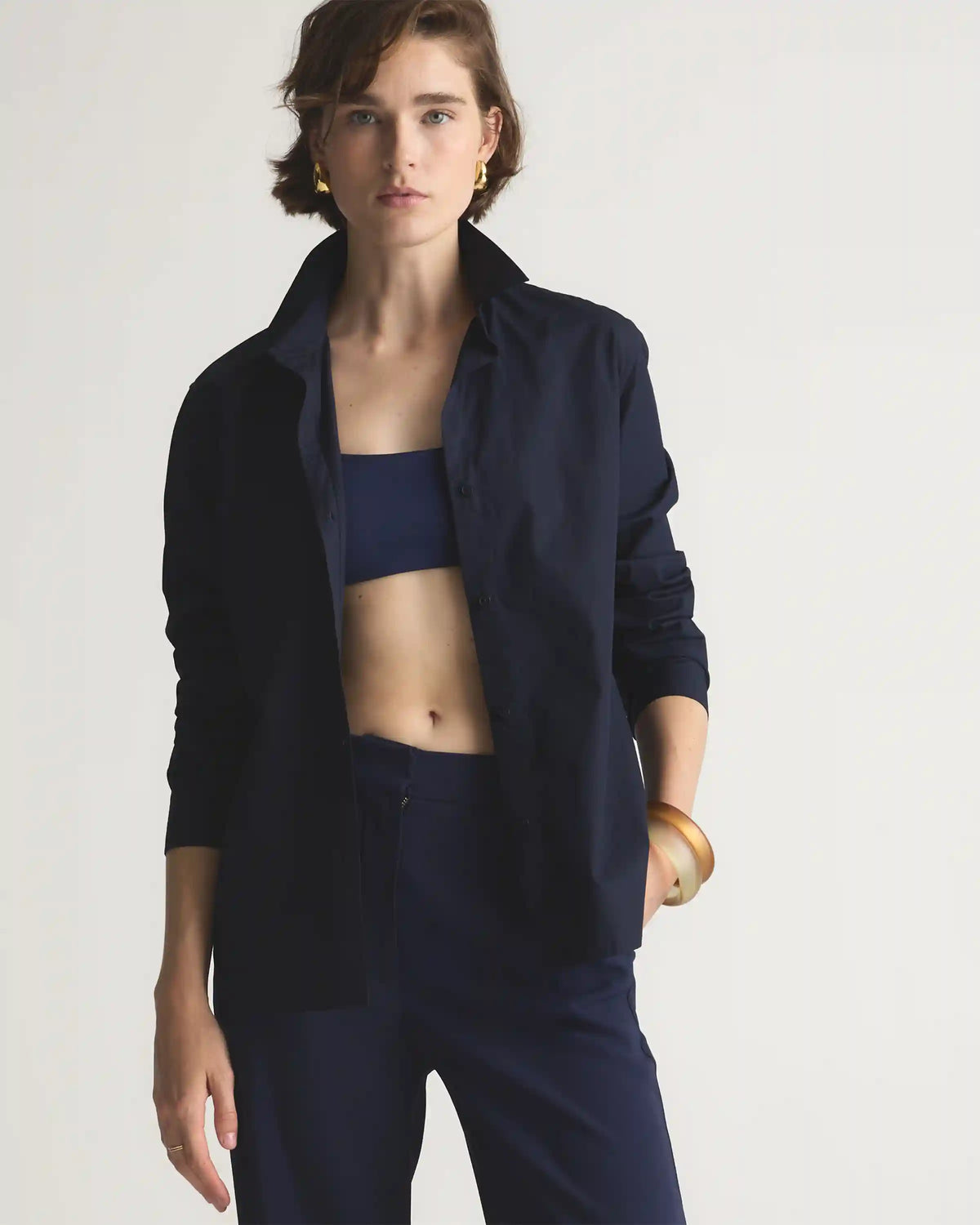 100% Organic Cotton Poplin Long Sleeve Shirt