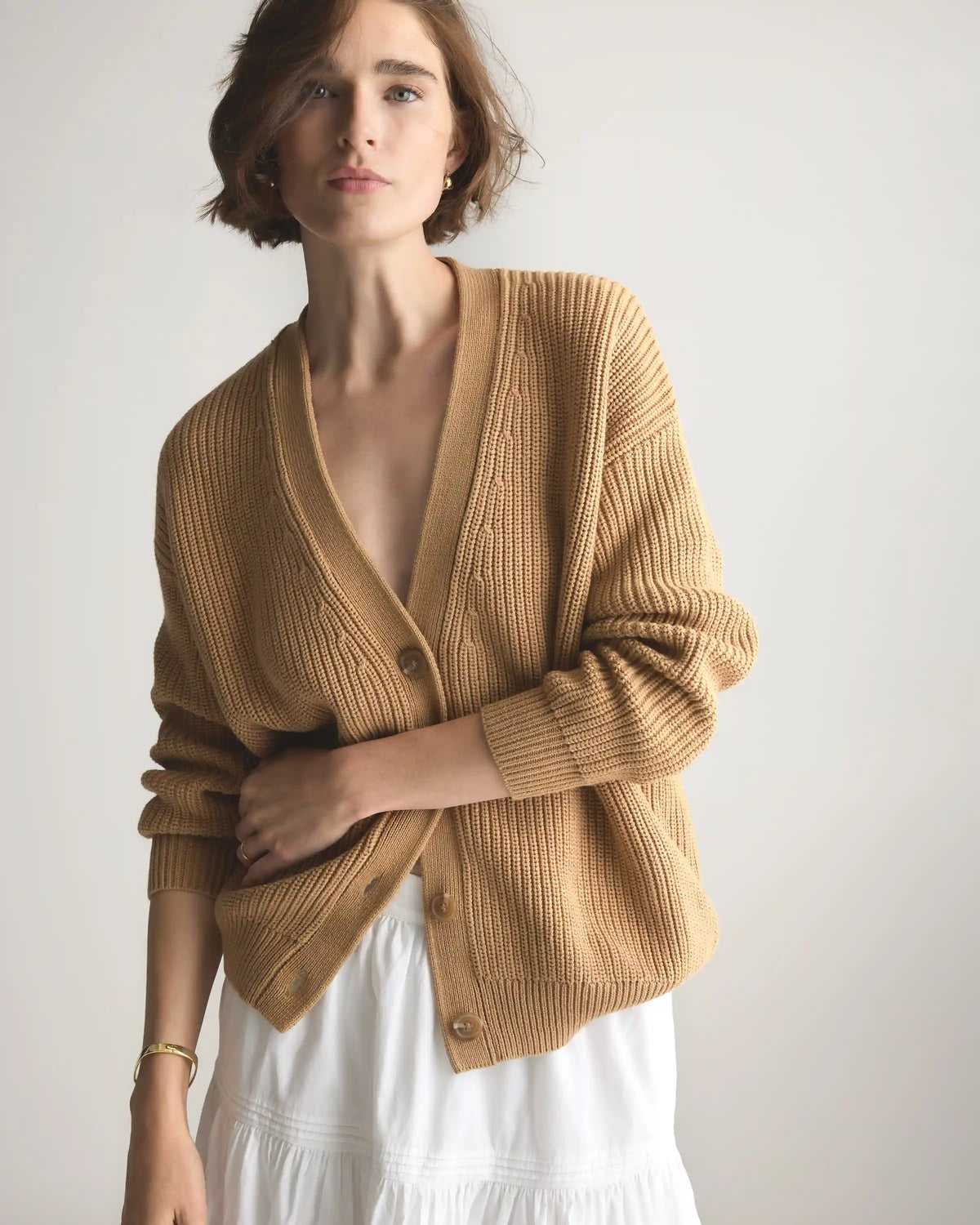 100% Organic Cotton Oversized Boyfriend Cardigan