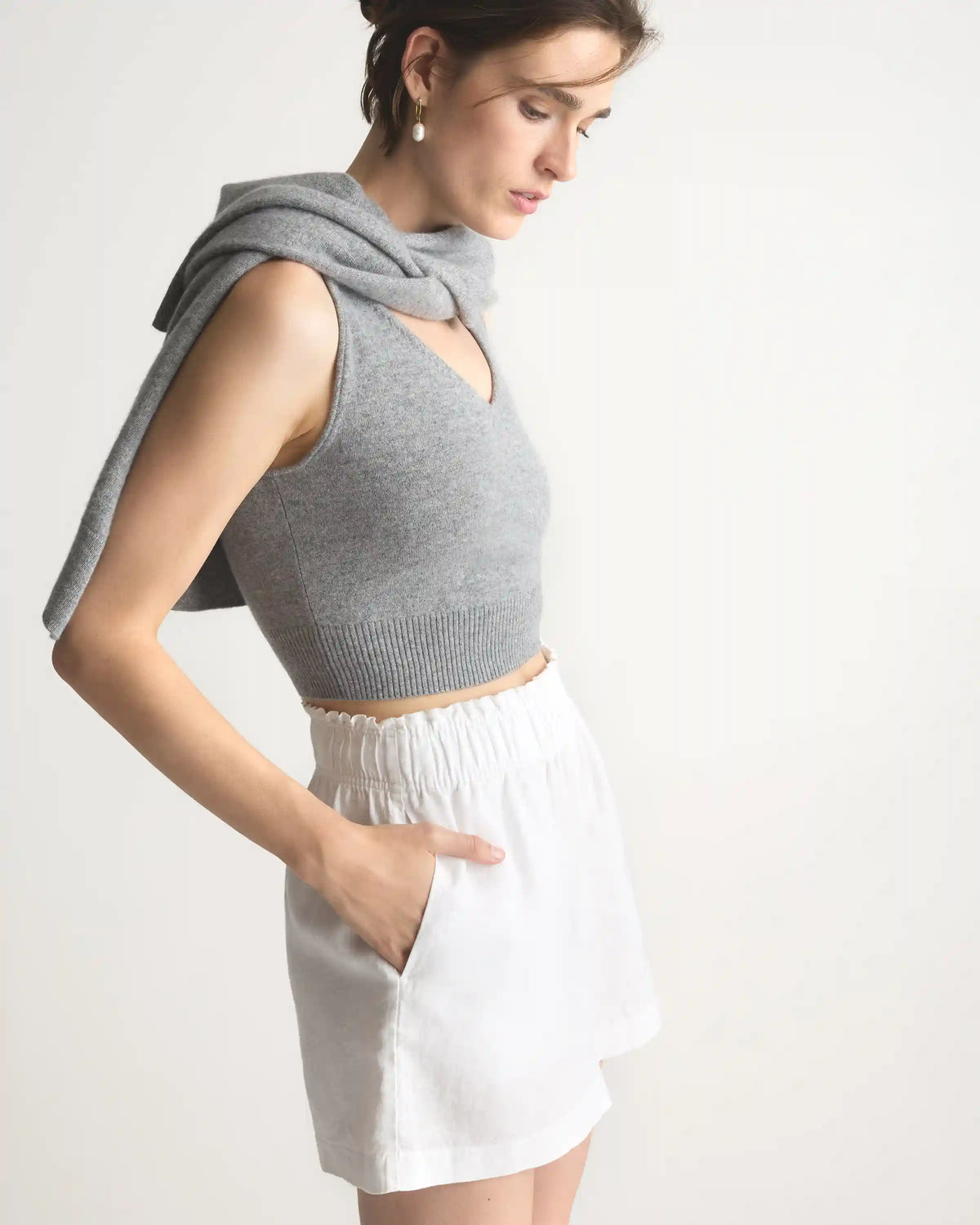 100% European Linen High Waisted Shorts