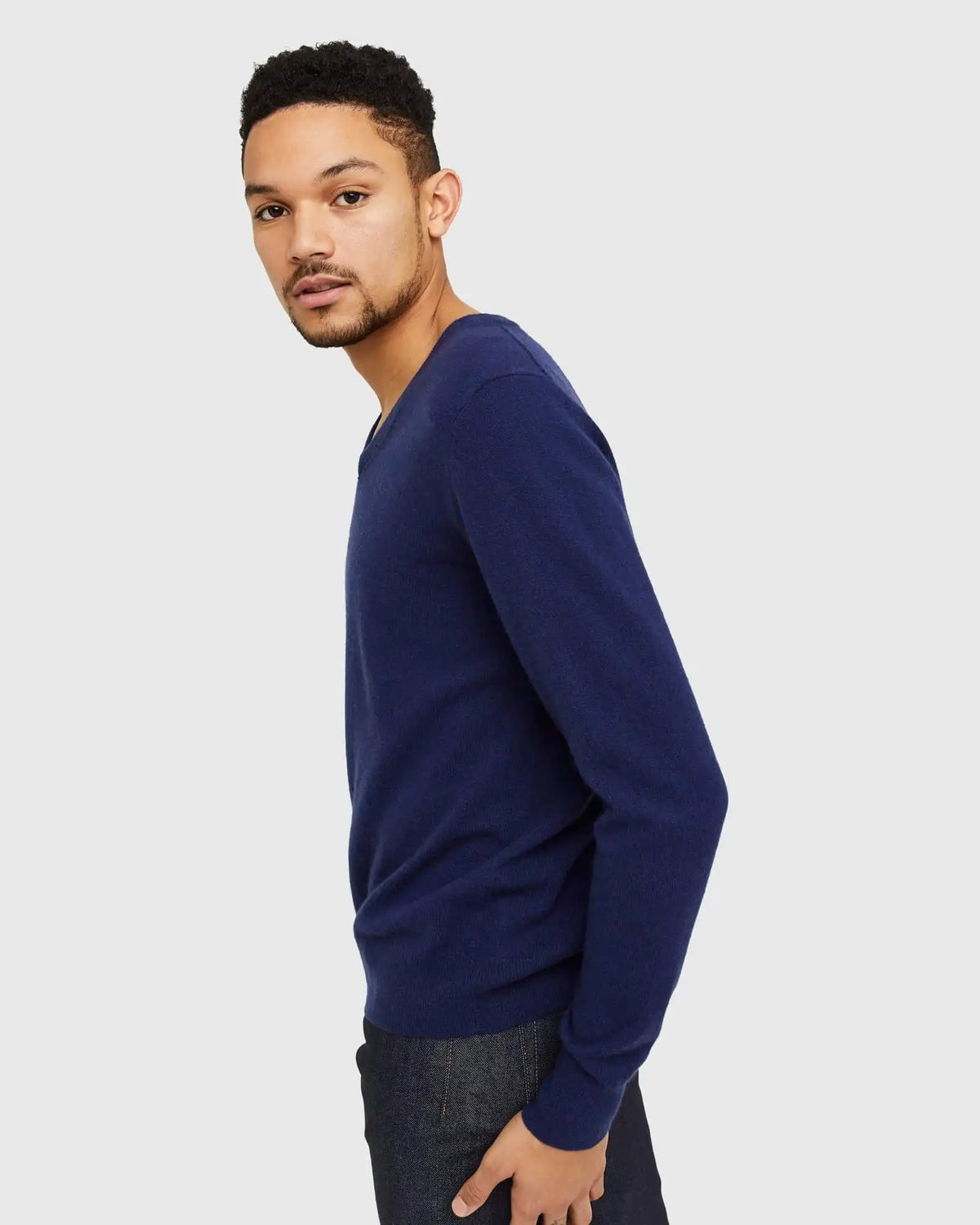 Mongolian Cashmere V-Neck Sweater