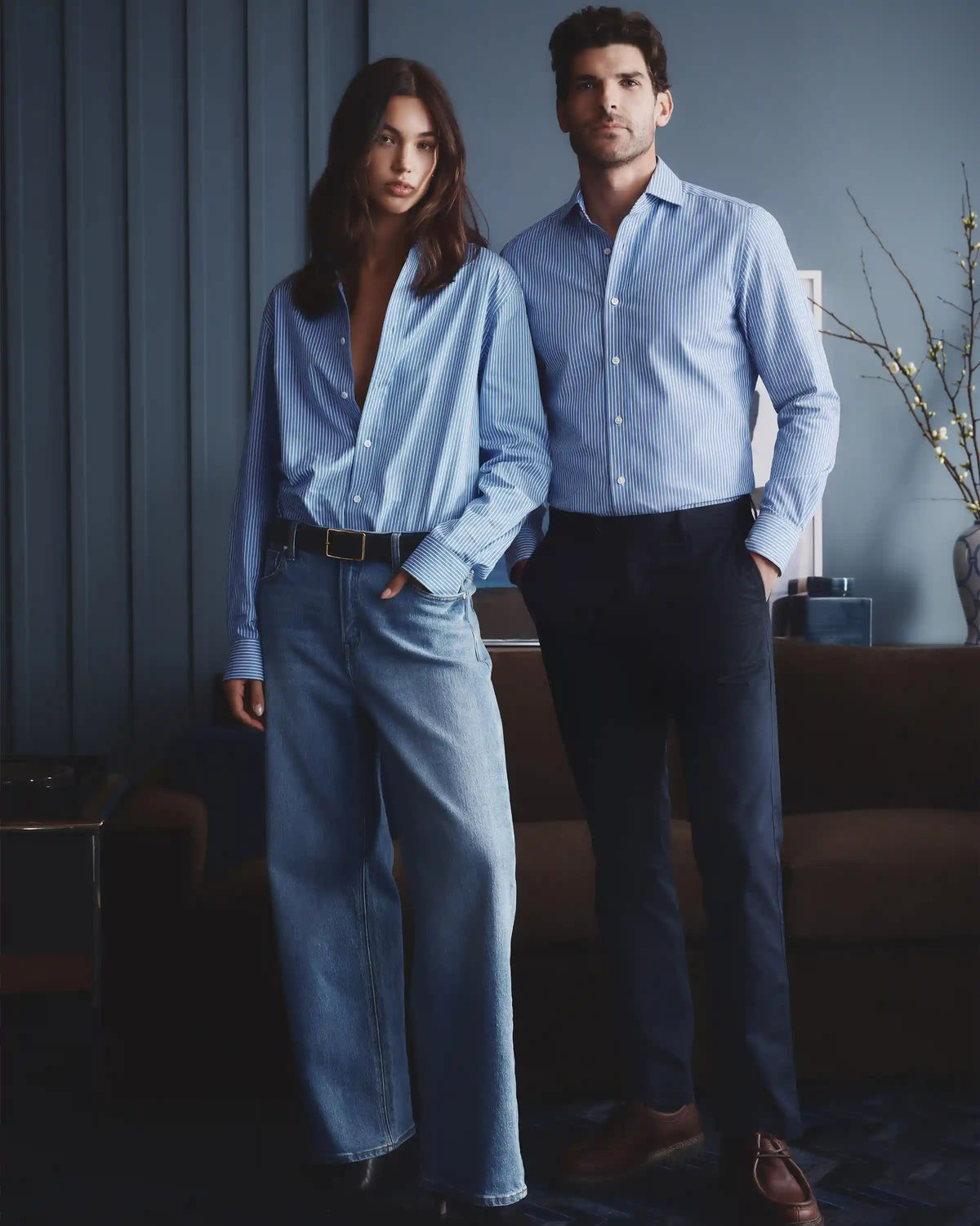 Organic Cotton Stretch Twill Dress Shirt