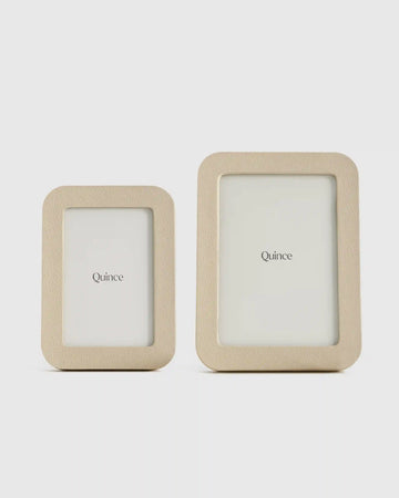 Shagreen Leather Picture Frames - (Set of 2)