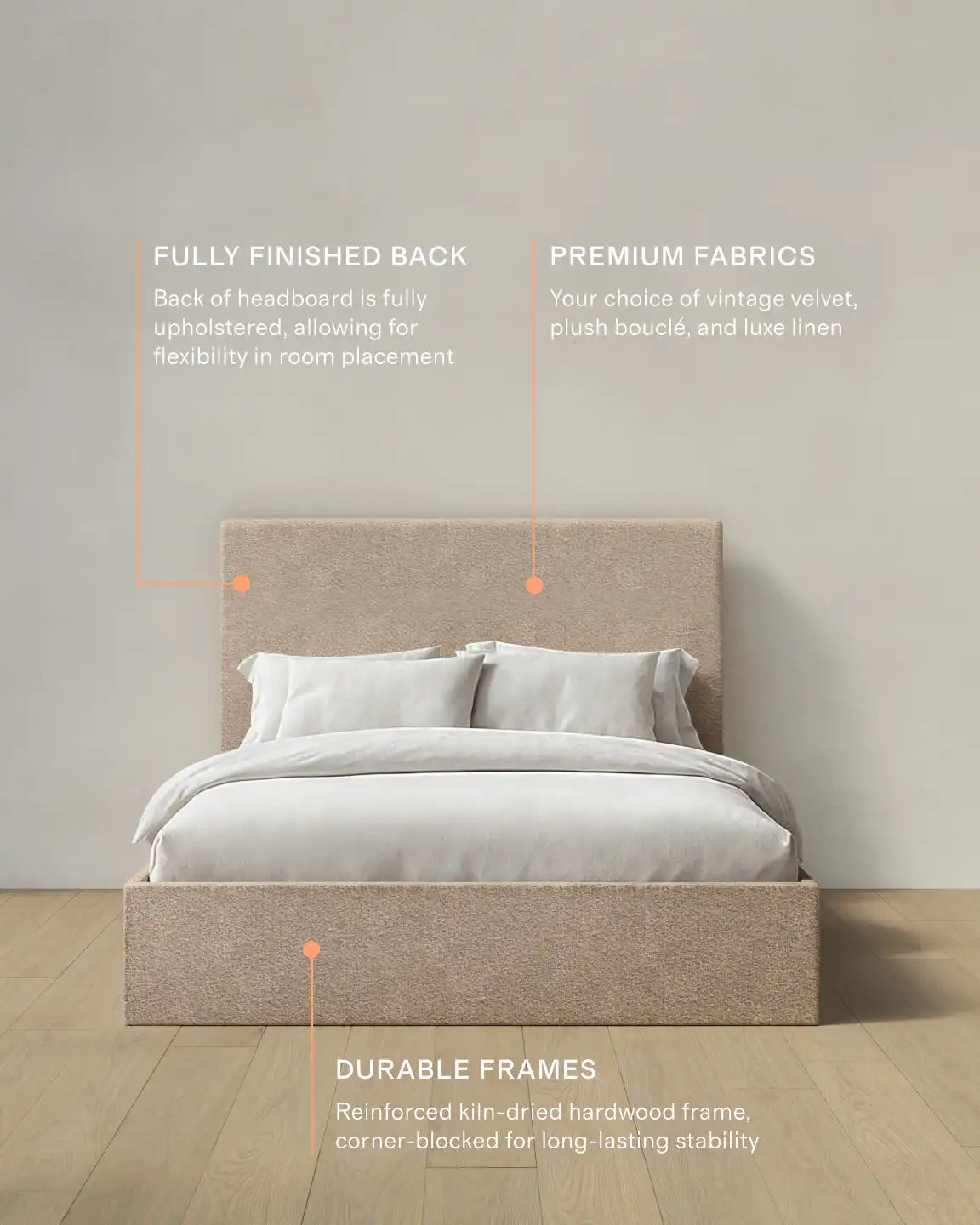 Plush Boucle Square Bed