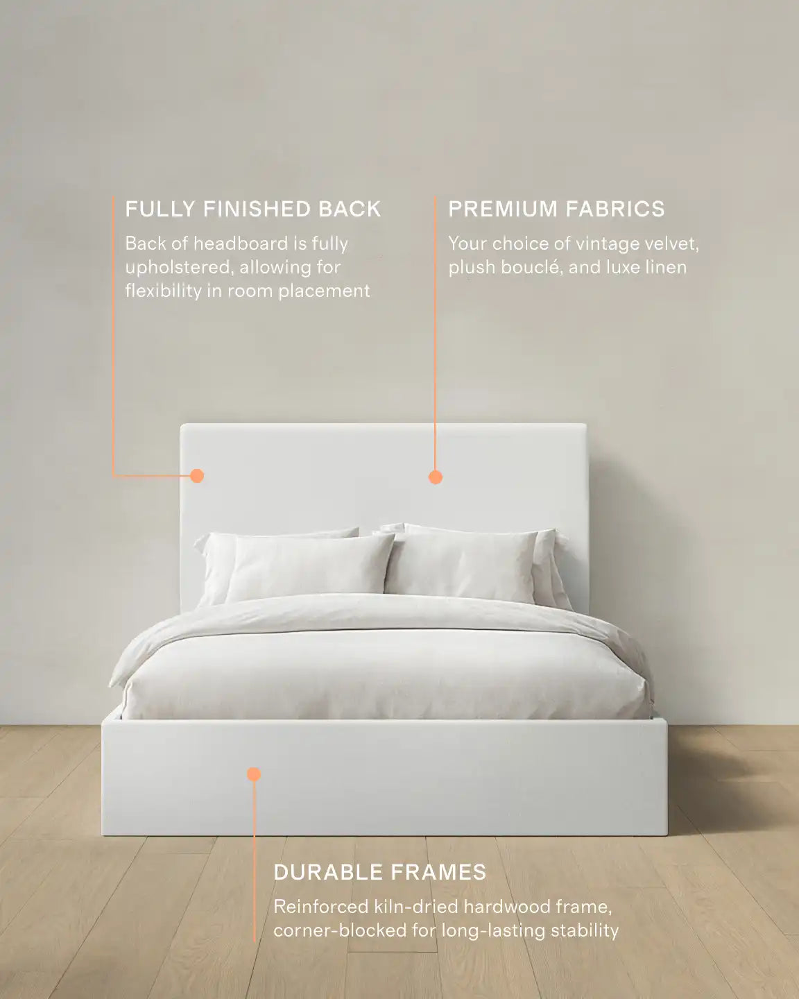 100% Linen Square Bed