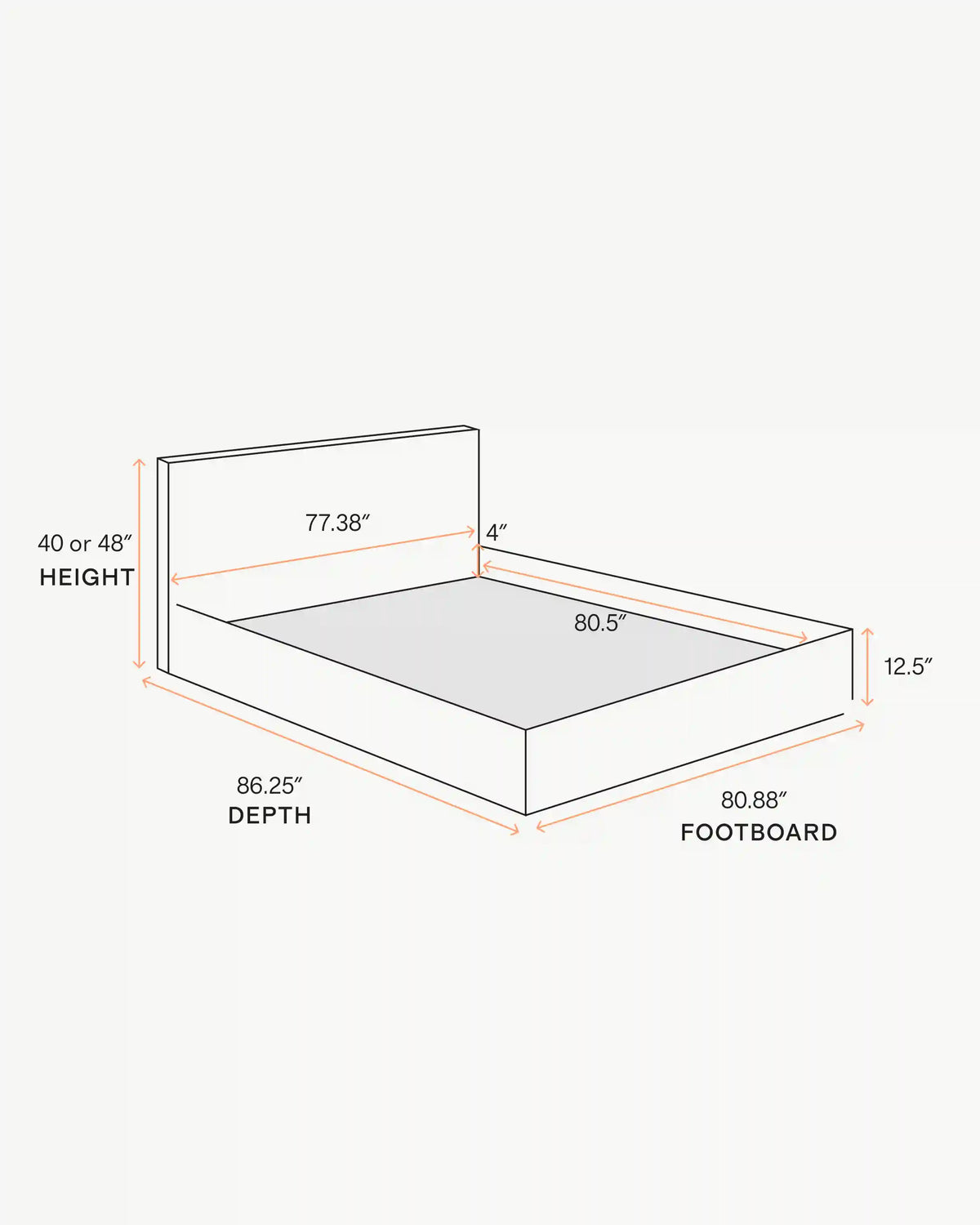 100% Linen Square Bed