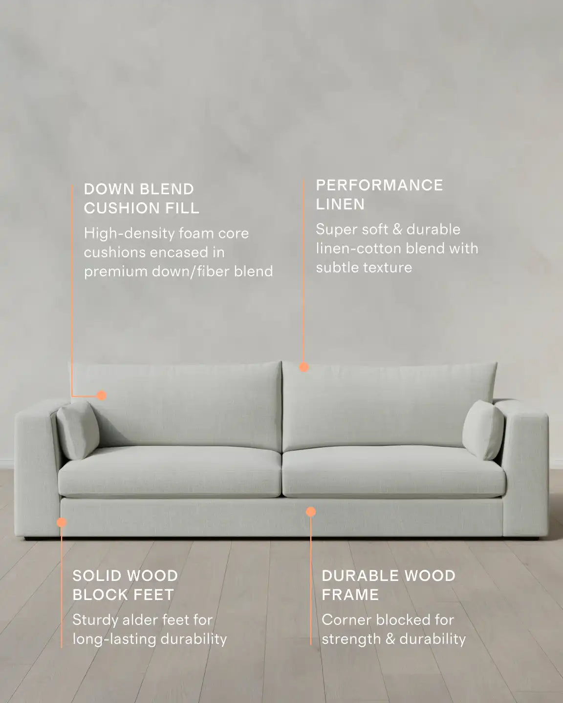Oasis Sofa in Performance Linen