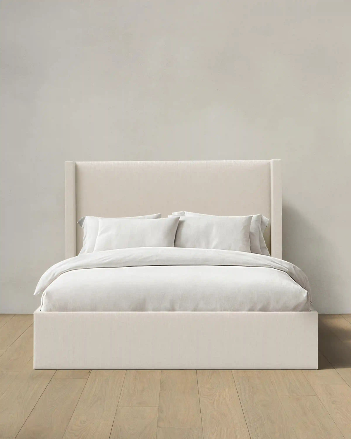 Wingback Bed in Performance Linen Blend