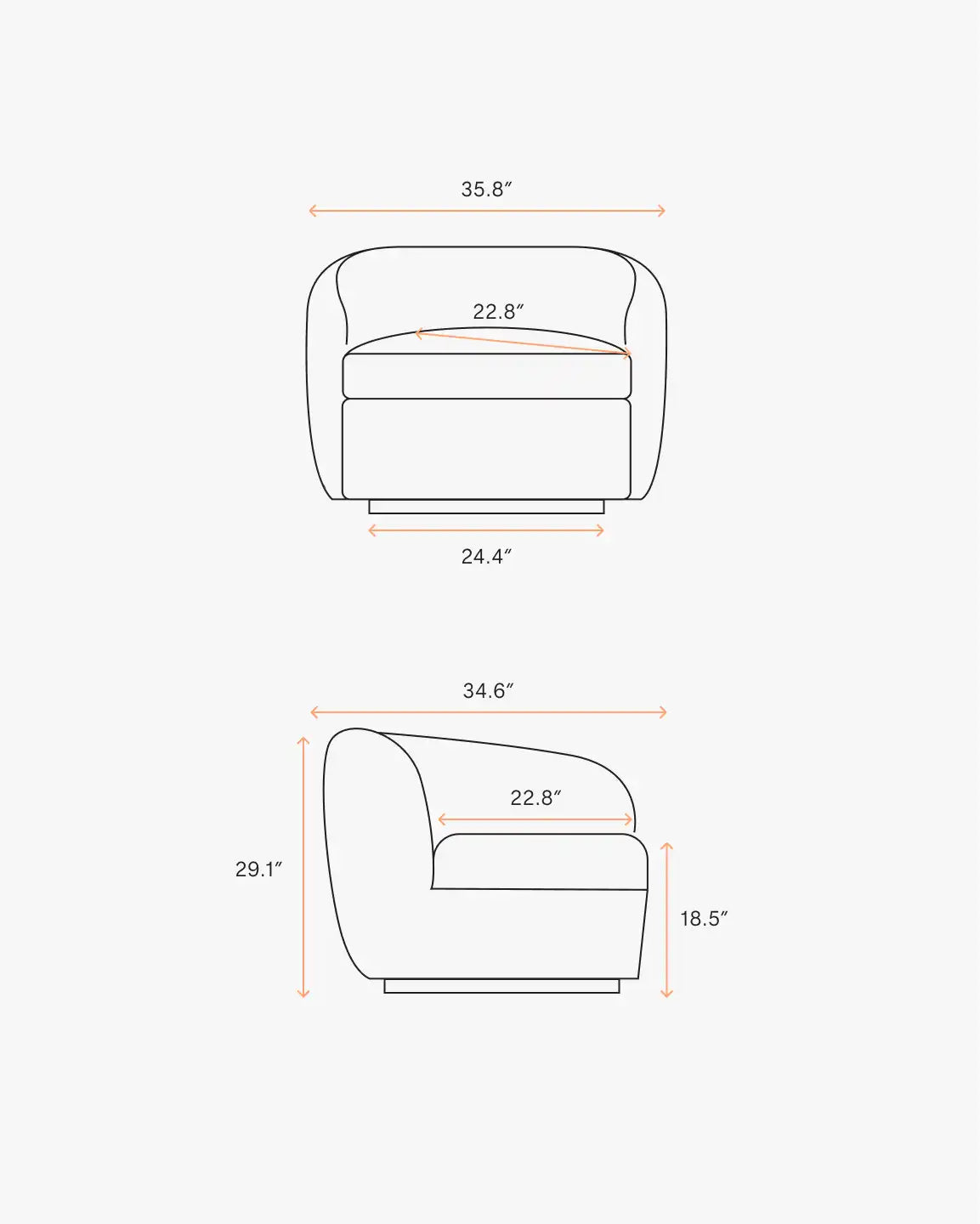 Performance Velvet Swivel Chair